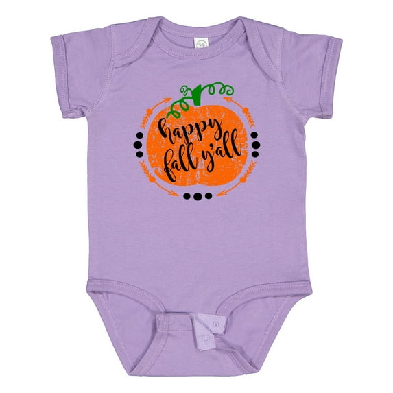 Inktastic Happy Fall Y'all Pumpkin Boys or Girls Baby Bodysuit