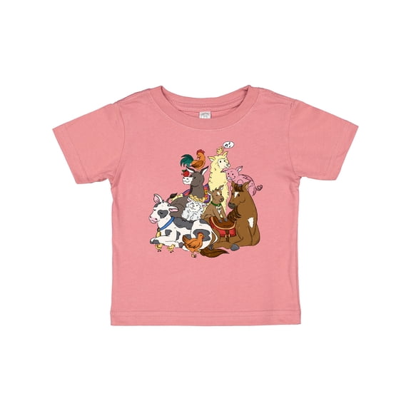 Inktastic Happy Farm Animals Boys or Girls Baby T-Shirt