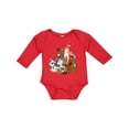 thumbnail image 1 of Inktastic Happy Farm Animals Boys or Girls Long Sleeve Baby Bodysuit, 1 of 5