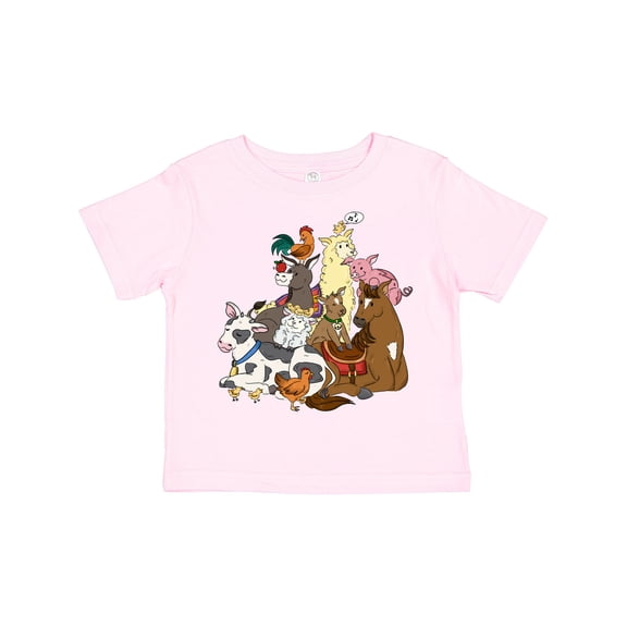 Inktastic Happy Farm Animals Boys or Girls Toddler T-Shirt