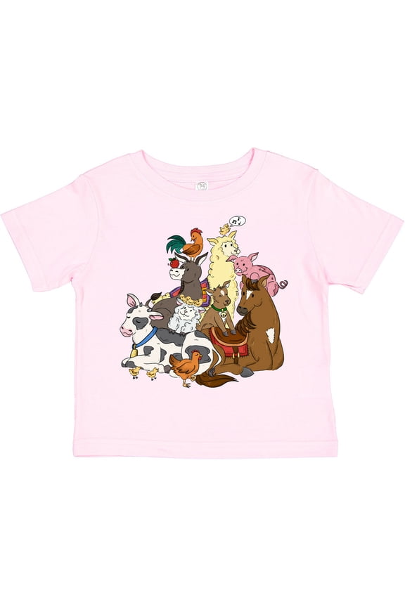 Happy Farm Animals Boys or Girls Toddler T-Shirt