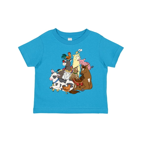 Inktastic Happy Farm Animals Boys or Girls Toddler T-Shirt
