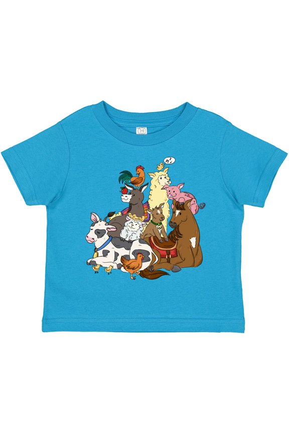 Happy Farm Animals Boys or Girls Toddler T-Shirt
