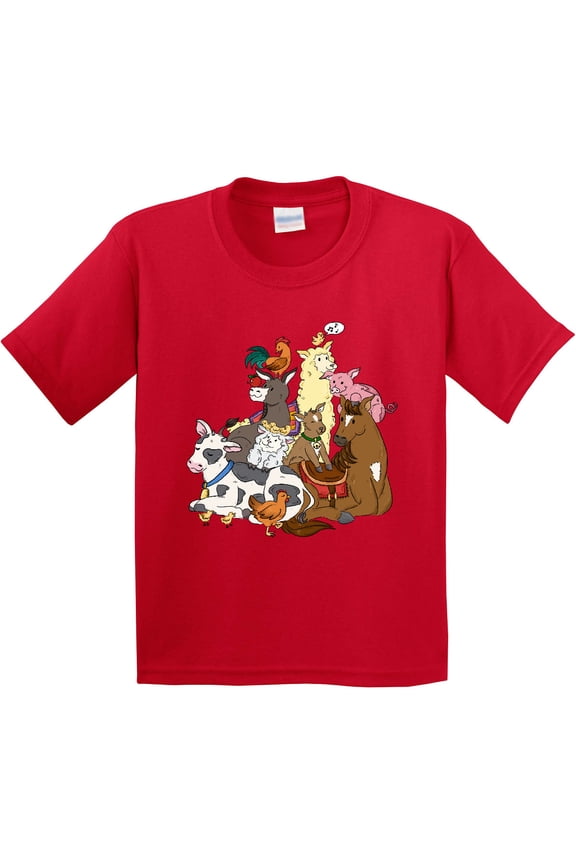 Happy Farm Animals Youth T-Shirt