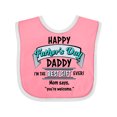 thumbnail image 1 of Inktastic Happy Father's Day Best Ever Boys or Girls Baby Bib, 1 of 4