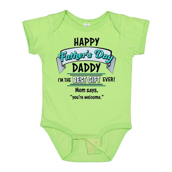 Inktastic Happy Father's Day Best Ever Boys or Girls Baby Bodysuit