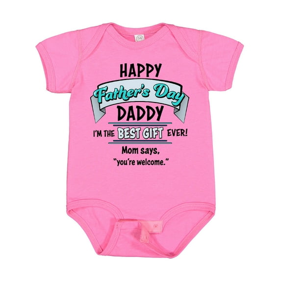 Inktastic Happy Father's Day Best Ever Boys or Girls Baby Bodysuit