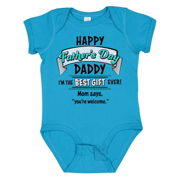 Inktastic Happy Father's Day Best Ever Boys or Girls Baby Bodysuit