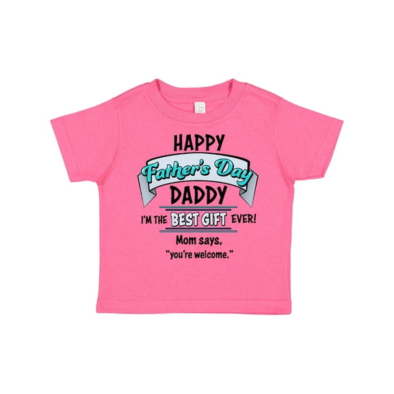 Inktastic Happy Father's Day Best Ever Boys or Girls Toddler T-Shirt