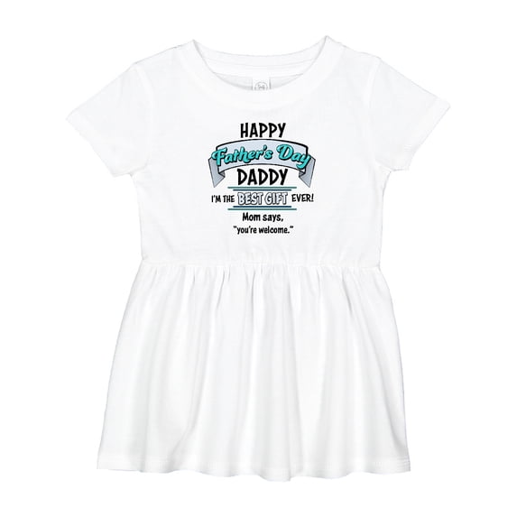 Inktastic Happy Father's Day Best Ever Girls Baby Dress