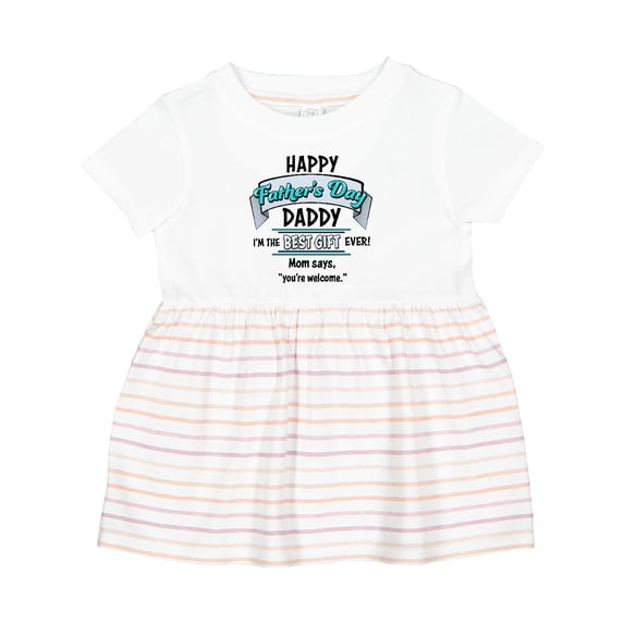 Inktastic Happy Father's Day Best Ever Girls Baby Dress
