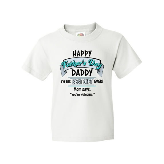 Inktastic Happy Father's Day- Best Gift Ever Youth T-Shirt