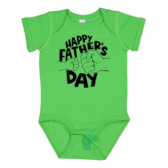 Inktastic Happy Father's Day Parent-Child Fist Bump Boys or Girls Baby Bodysuit