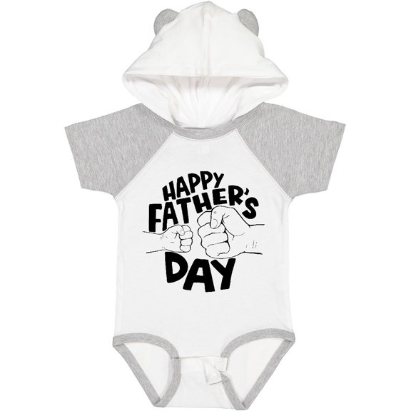 Inktastic Happy Father's Day Parent-Child Fist Bump Boys or Girls Baby Bodysuit