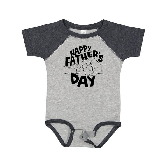 Inktastic Happy Father's Day Parent-Child Fist Bump Boys or Girls Baby Bodysuit