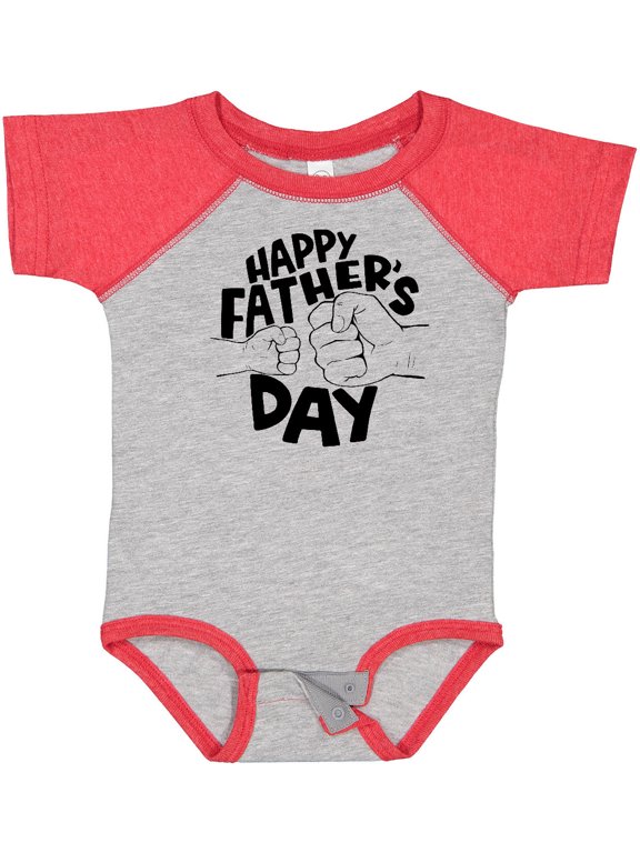 Happy Father's Day Parent-child Fist Bump Boys or Girls Baby Bodysuit