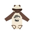 thumbnail image 1 of Inktastic Happy Father's Day Parent-Child Fist Bump Boys or Girls Long Sleeve Baby Bodysuit, 1 of 5