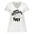 thumbnail image 1 of Inktastic Happy Father's Day Parent-Child Fist Bump Women's Plus Size V-Neck T-Shirt, 1 of 5
