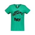 thumbnail image 1 of Inktastic Happy Father's Day Parent-Child Fist Bump Women's V-Neck T-Shirt, 1 of 5