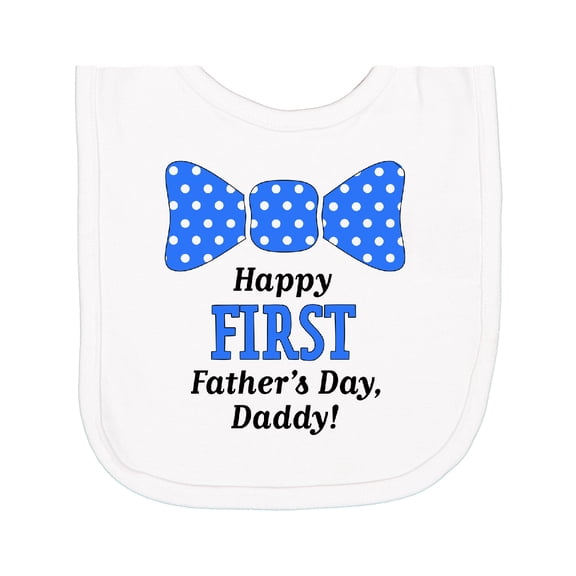 Inktastic Happy First Father's Day, Daddy Bow Tie Newborn Bib