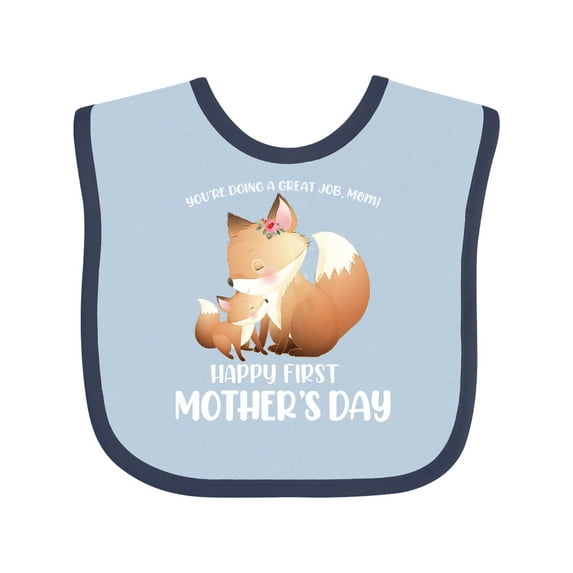Inktastic Happy First Mother's Day Boys or Girls Baby Bib