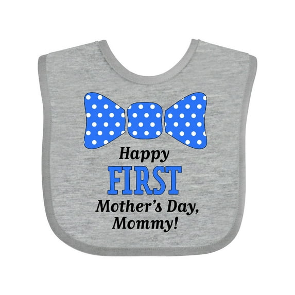 Inktastic Happy First Mother's Day, Mommy Bow Tie Boys or Girls Baby Bib