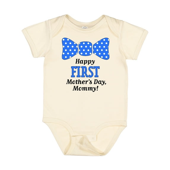 Inktastic Happy First Mother's Day, Mommy Bow Tie Boys or Girls Baby Bodysuit