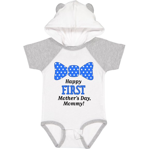 Inktastic Happy First Mother's Day, Mommy Bow Tie Boys or Girls Baby Bodysuit