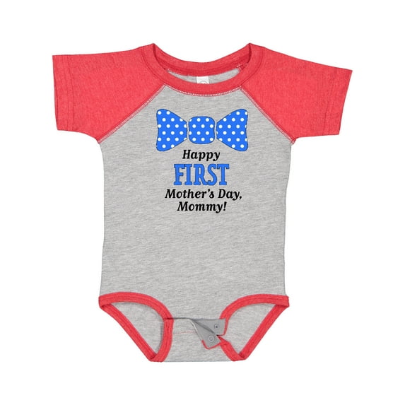 Inktastic Happy First Mother's Day, Mommy Bow Tie Boys or Girls Baby Bodysuit