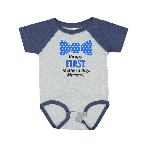 Inktastic Happy First Mother's Day, Mommy Bow Tie Boys or Girls Baby Bodysuit