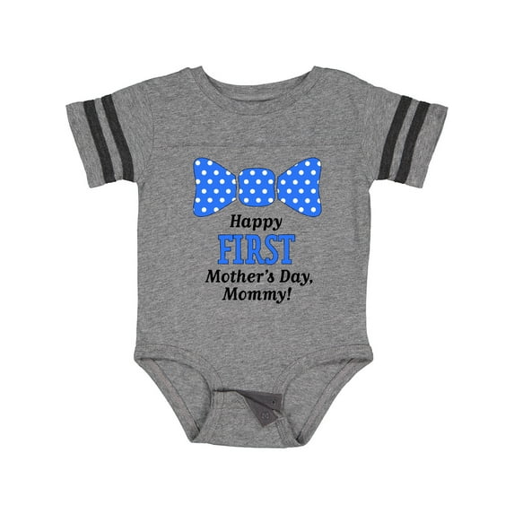 Inktastic Happy First Mother's Day, Mommy! Bow Tie Boys or Girls Baby Bodysuit