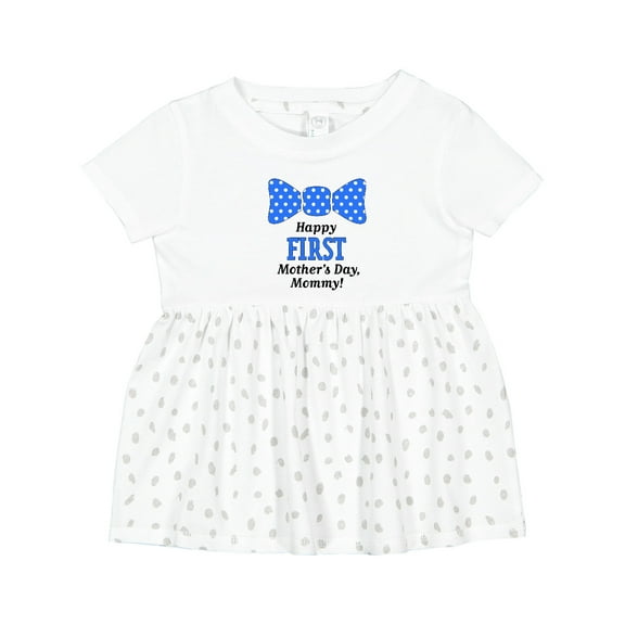 Inktastic Happy First Mother's Day, Mommy Bow Tie Girls Baby Dress