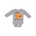 thumbnail image 1 of Inktastic Happy First Mothers Day with Tiger Boys or Girls Long Sleeve Baby Bodysuit, 1 of 5