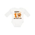 thumbnail image 1 of Inktastic Happy First Mothers Day with Tiger Boys or Girls Long Sleeve Baby Bodysuit, 1 of 5