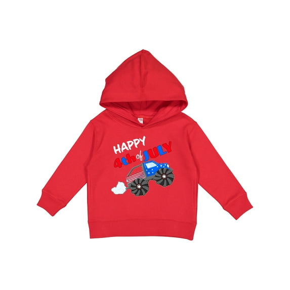 Inktastic Happy Fourth of July Monster Truck Toddler Hoodie