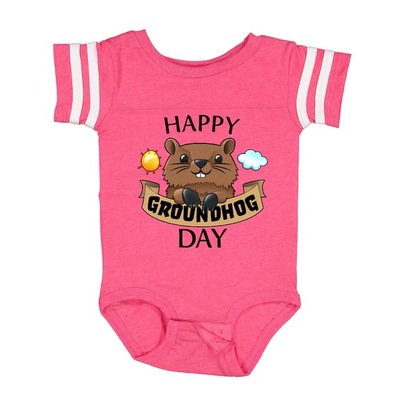 Inktastic Happy Groundhog Day Cute Boys or Girls Baby Bodysuit