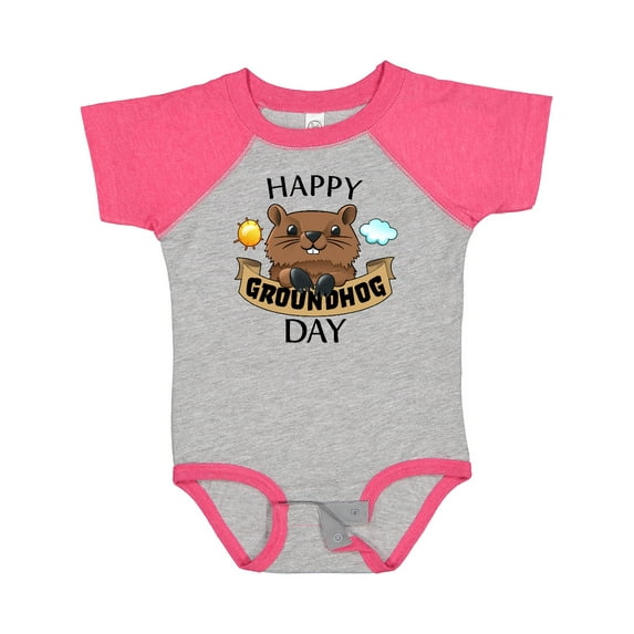 Inktastic Happy Groundhog Day Cute Boys or Girls Baby Bodysuit