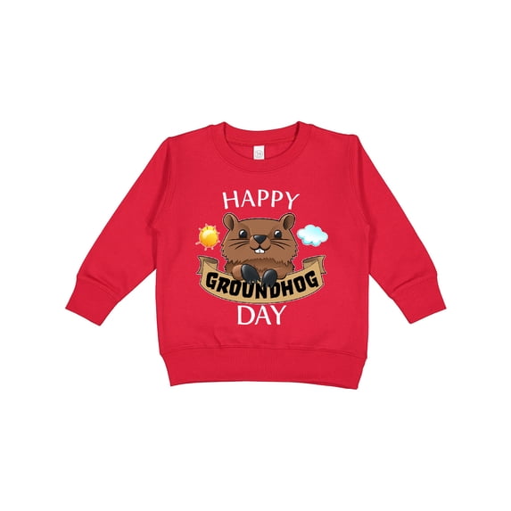Inktastic Happy Groundhog Day Cute Toddler Sweatshirt