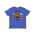 thumbnail image 1 of Inktastic Happy Groundhog Day Cute Youth T-Shirt, 1 of 5