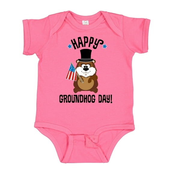 Inktastic Happy Groundhog Day February Boys or Girls Baby Bodysuit