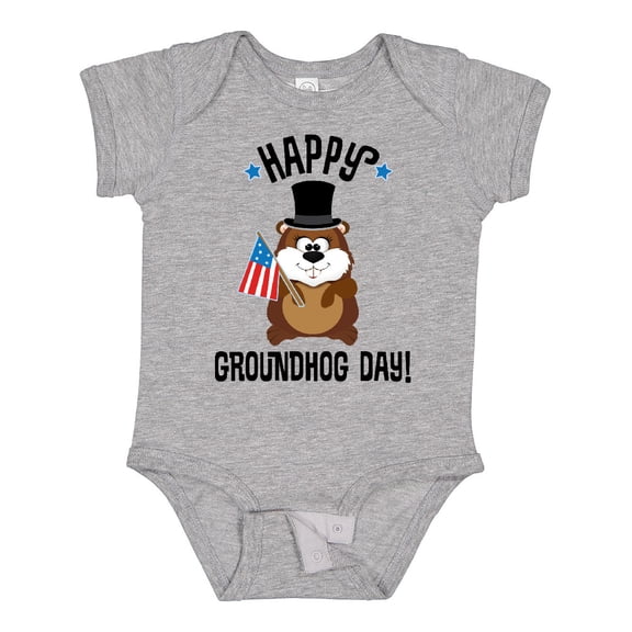 Inktastic Happy Groundhog Day February Boys or Girls Baby Bodysuit