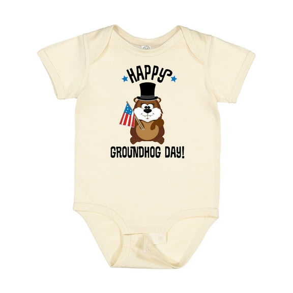 Inktastic Happy Groundhog Day February Boys or Girls Baby Bodysuit