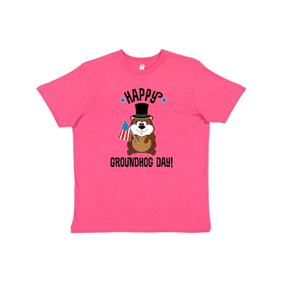 Inktastic Happy Groundhog Day February Youth T-Shirt