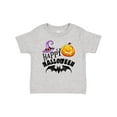 thumbnail image 1 of Inktastic Happy Halloween Bat, Witch Hat, Jack O Lantern Boys or Girls Baby T-Shirt, 1 of 5