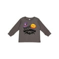 thumbnail image 1 of Inktastic Happy Halloween Bat, Witch Hat, Jack O Lantern Boys or Girls Long Sleeve Toddler T-Shirt, 1 of 5