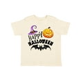 thumbnail image 1 of Inktastic Happy Halloween Bat, Witch Hat, Jack O Lantern Boys or Girls Toddler T-Shirt, 1 of 5