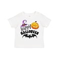 thumbnail image 1 of Inktastic Happy Halloween Bat, Witch Hat, Jack O Lantern Boys or Girls Toddler T-Shirt, 1 of 5