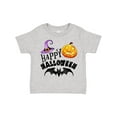 thumbnail image 1 of Inktastic Happy Halloween Bat, Witch Hat, Jack O Lantern Boys or Girls Toddler T-Shirt, 1 of 5