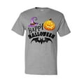 thumbnail image 1 of Inktastic Happy Halloween Bat, Witch Hat, Jack O Lantern T-Shirt, 1 of 5