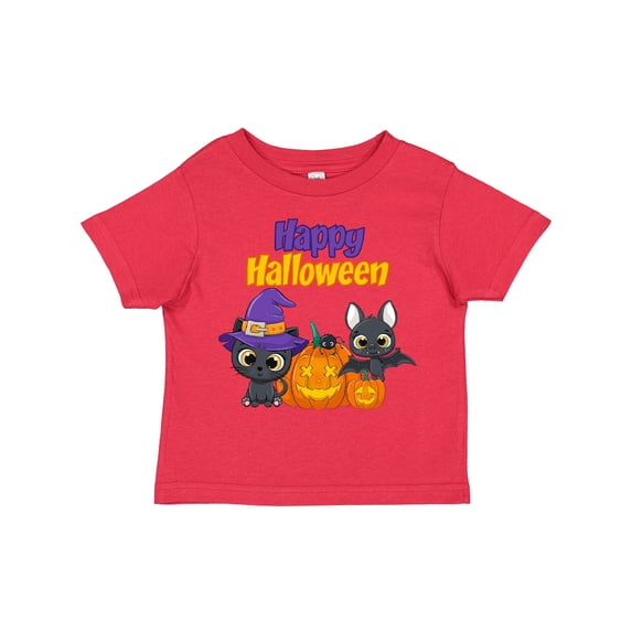 Inktastic Happy Halloween Black Cat Boys or Girls Toddler T-Shirt